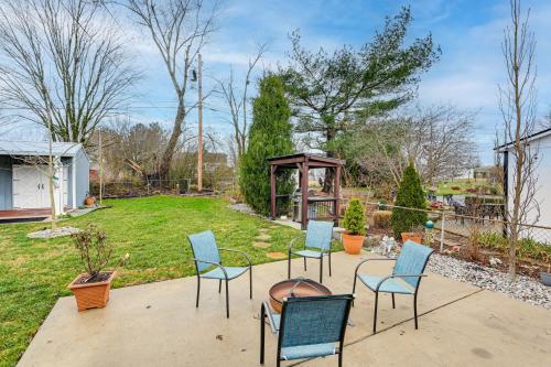 a patio with four chairs and a gazebo at Family-Friendly Home with Yard 27 Mi to Nashville! in Springfield