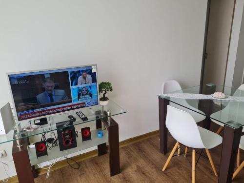 En tv och/eller ett underhållningssystem på Portal