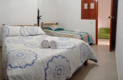 Postelja oz. postelje v sobi nastanitve Cabaña Villa Esperanza