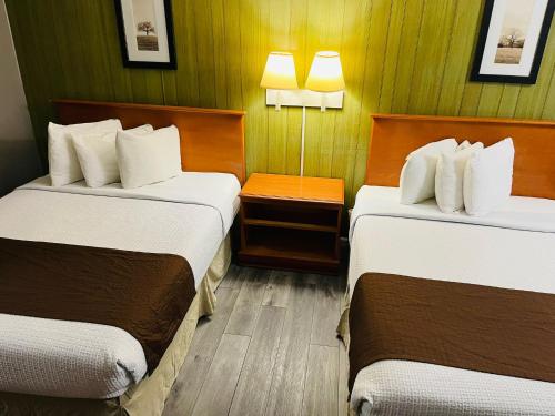 a hotel room with two beds in a room at Sparta inn in Sparta