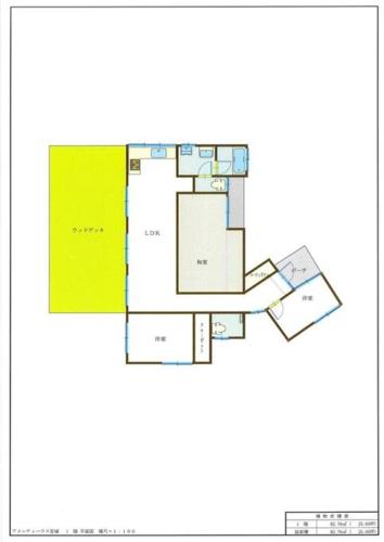a drawing of a floor plan of a house at アメニティーハウス宮城501 in Tomari