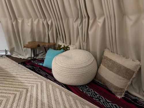 Zona de estar de Glamping @ Pebbles & Fins