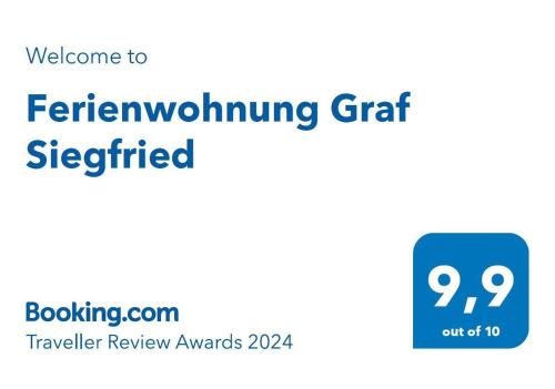 a screenshot of aethergiving gate sign with the text welcome to refrigerator review awards at Ferienwohnung Graf Siegfried in Saarburg