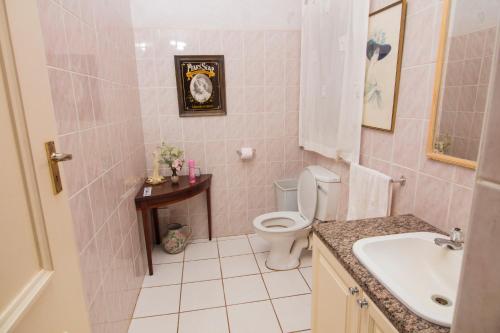 a bathroom with a toilet and a sink at 12 FLEETWOOD in Harare