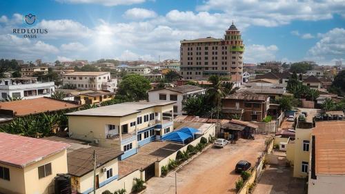 Nespecifikovaný výhled na destinaci Accra nebo výhled na město při pohledu z apartmánu