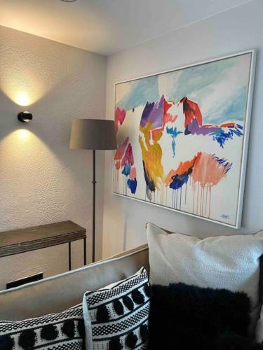 Кровать или кровати в номере Spa, Sport & City Luxury Ski-in Ski-Out Apartment