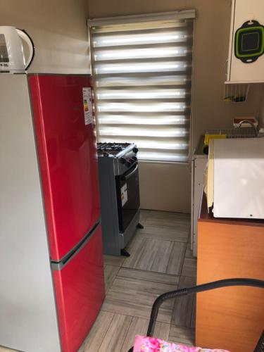 Η κουζίνα ή μικρή κουζίνα στο Cabaña.lostanos