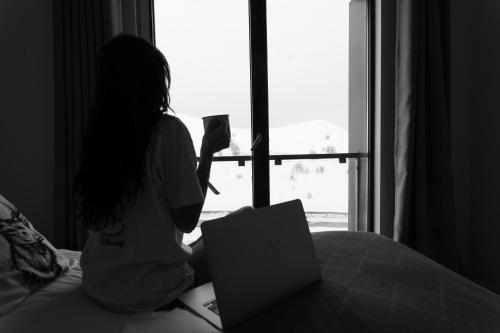 Ένα ή περισσότερα κρεβάτια σε δωμάτιο στο Your Cozy Montain Hideaway