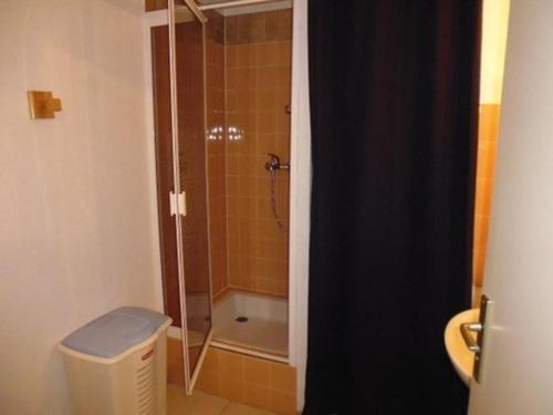 ラ・モンジーにあるAppartement La Mongie, 2 pièces, 8 personnes - FR-1-404-67のバスルーム(シャワー、トイレ、洗面台付)