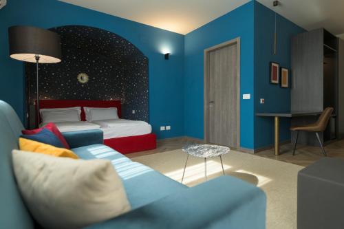 Hotel all'Azzurroにあるベッド