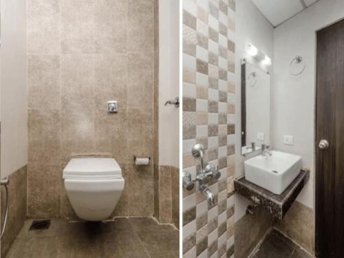 Koupelna v ubytování HOTEL V.G