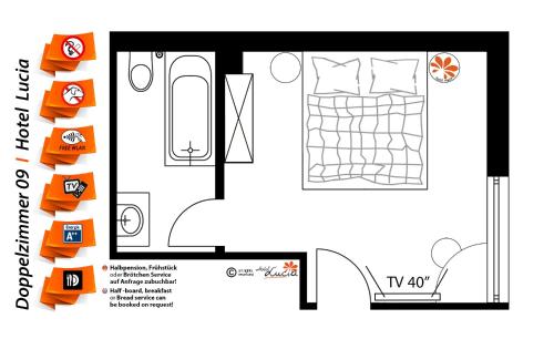 Plan de l'établissement Hotel Lucia - 3 Sterne Superior