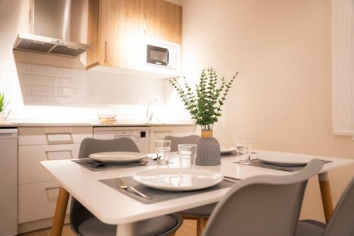Una cocina o zona de cocina en Apartamentos Alto Ubiro