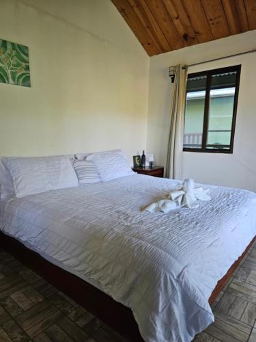 Giường trong phòng chung tại Eco Horqueta
