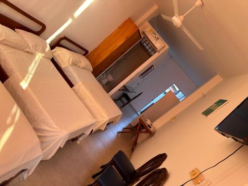 an overhead view of a hospital room with a bed at Hotel Sandiego in Puerto Berrío