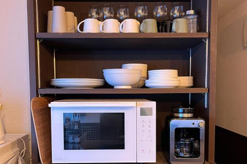 Dapur atau dapur kecil di 城崎温泉一棟貸し　旅宿YaDOKARI