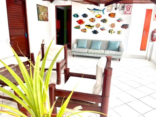 Ruang duduk di Hostal Ocean Pacifico