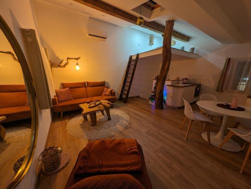 Posezení v ubytování CASA ROSA, Un petit Cocon Catalan