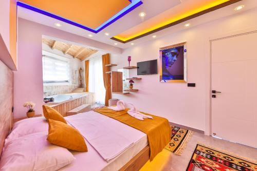 Krevet ili kreveti u jedinici u objektu Villa Çınar Patara
