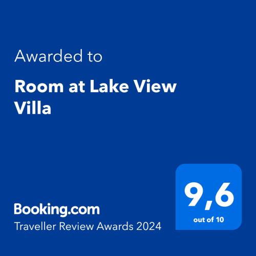 Certifikát, hodnocení, plakát nebo jiný dokument vystavený v ubytování Lakeview Homestay - Private Guest Rooms & Bathroom