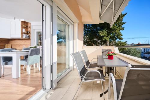 Balkón nebo terasa v ubytování Apartma Morje