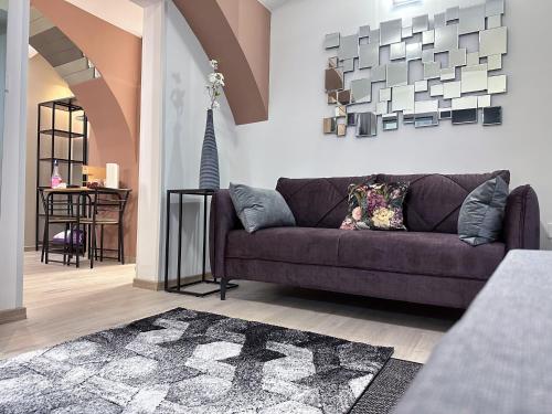 Ein Sitzbereich in der Unterkunft Apartments Adamas