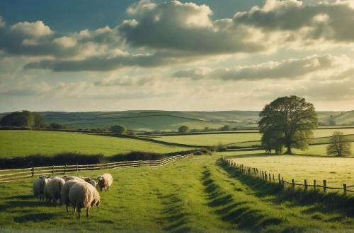 a herd of sheep grazing in a field at Daweswood Guest Suite - Luxury retreat with optional hot tub in Canterbury