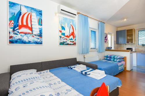 Posteľ alebo postele v izbe v ubytovaní Apartment Suhor