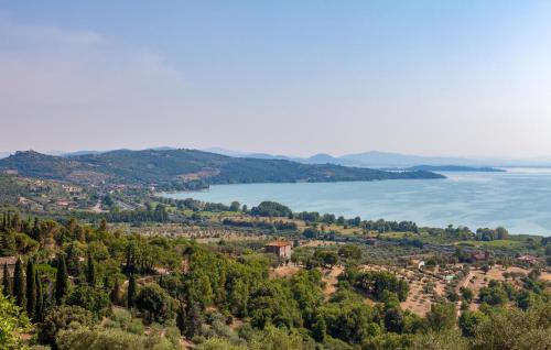 a view of a large body of water at Stunning Home In Paciano With Kitchen in Paciano