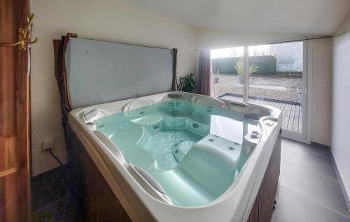 a large bath tub in a room with a window at Gorgeous Home In Flchin With Wi-fi in FlÃ©chin