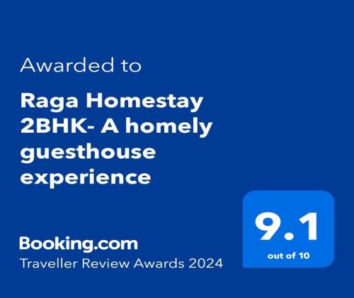 Certificat, récompense, panneau ou autre document affiché dans l'établissement Raga Homestay 2BHK- A homely guesthouse experience