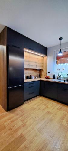Dapur atau dapur kecil di Noclegi u Lidki