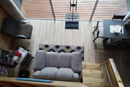Ruang duduk di Cabana Pequeno Bosque som dás Águas