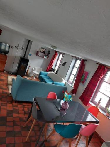 Χώρος καθιστικού στο Gîte cosy 20 min de Lille 6 personnes