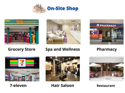 a collage of pictures of different stores at Trion @ Kuala Lumpur near KLCC TRX by Cityscape in Kuala Lumpur
