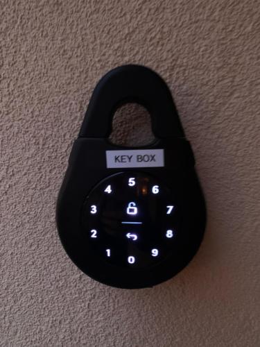 a key board with a key box on the wall at Přízemí v parku. (Apartment no.8) in Znojmo