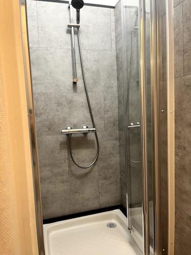 une salle de bain avec douche et toilettes dans l'établissement Studio Duquesne 1/2 pers, à Nantes