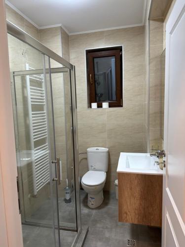 Koupelna v ubytování Apartament Simoni