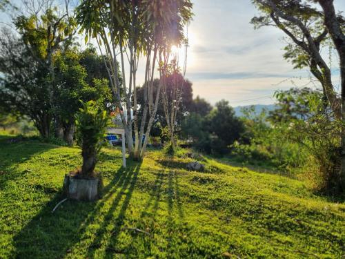 Landskap semula jadi dekat dengan rumah percutian