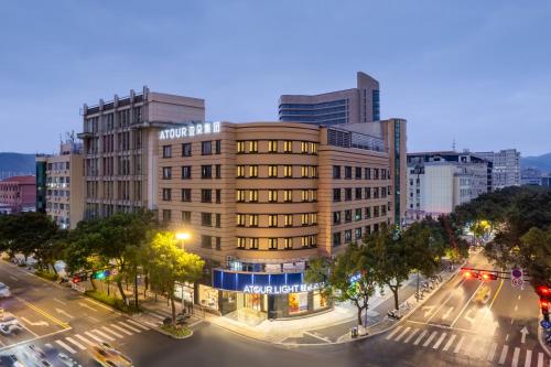 an overhead view of a building in a city at Atour Light Hotel Zhoushan Dinghai South Renmin Road in Zhoushan