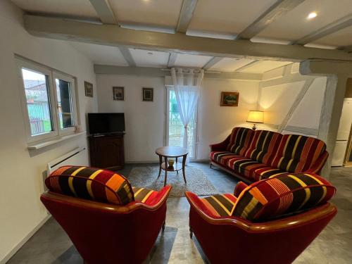Χώρος καθιστικού στο Maison de ville chez Léa - gîte familial parking terrasse