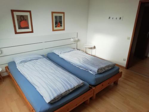 1 cama con 2 almohadas en una habitación en SOLADOM, en Efringen-Kirchen