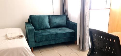 Χώρος καθιστικού στο Maureen Nairobi CBD Modern Studio Apartments at Eagle tower
