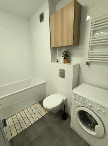 Koupelna v ubytování Apartament Optymalny