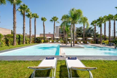 Bazén v ubytování Sanlu Hotel nebo v jeho okolí