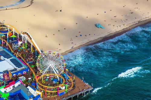 an overhead view of a carnival on a beach at 11 Best Walk location of SM in Los Angeles