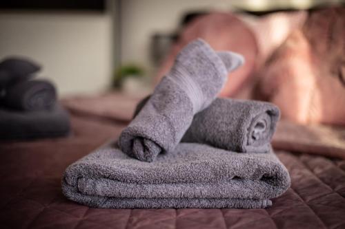 Posteľ alebo postele v izbe v ubytovaní Apartman Elly