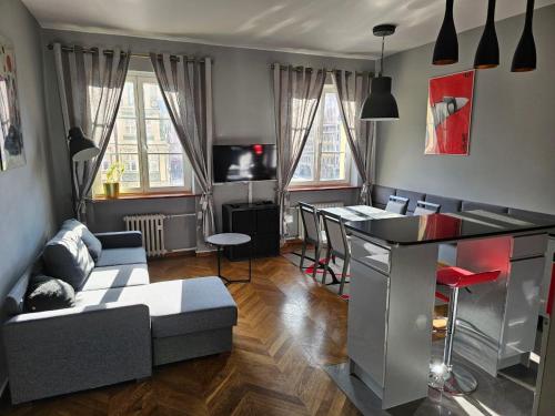 Posezení v ubytování Rynek Market Square Tectum Apartments