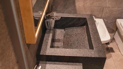 ein Bad mit einem WC und einer Arbeitsplatte in der Unterkunft RentUp - Las mejores vistas de San Martin, Volcan Lanin Chapelco y Lago Lacar in San Martín de los Andes