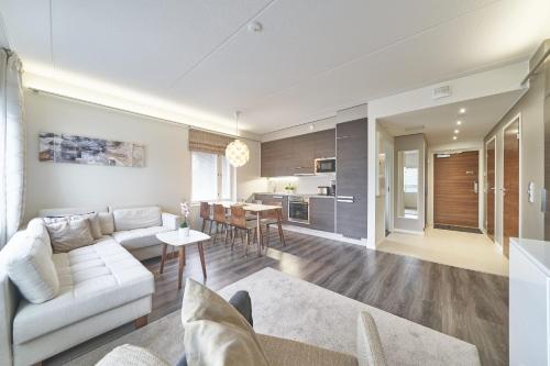 Kuchyň nebo kuchyňský kout v ubytování Tahko Spa Hotel